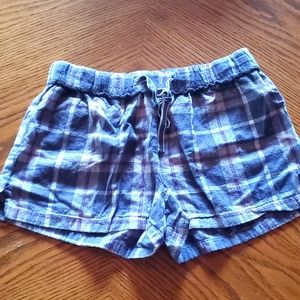 Flannel pj shorts